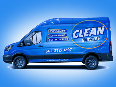 Cleaning Services Car wrap Design , Vehicle Graphics