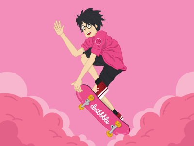 Hey Hoo Let's Go! art character illustration skateboarding vector