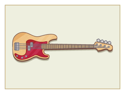 Fender Precision Bass art bass fender illustration instrument music vector