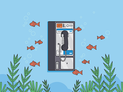 Payphone in the water