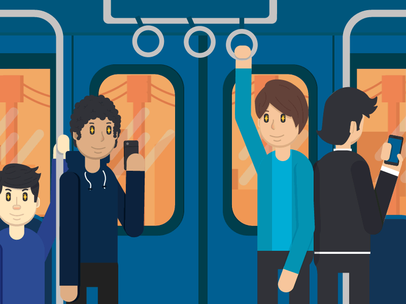 Express Train animation character city human illustration train vector