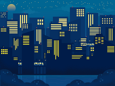 CityNights building city illustration light night vector view