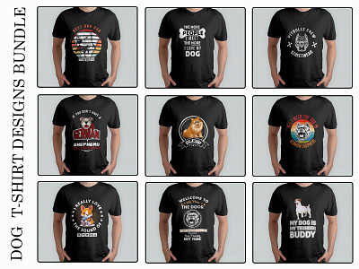 Dog  T-Shirt Designs Bundle