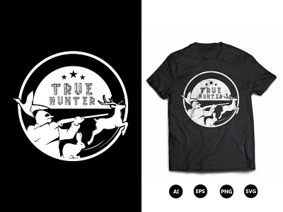 Ture Hunting T-Shirt Design cool hunting t shirt designs graphic design hunting t shirt design