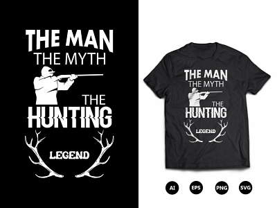 The Man The Myth The Hunting Legend T-Shirt Design cool hunting t shirt