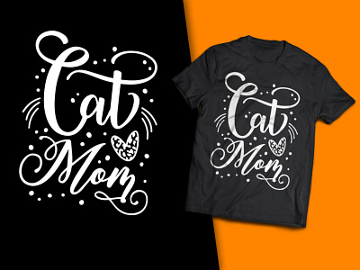 Cat Mom T-Shirt Design black cat t shirt