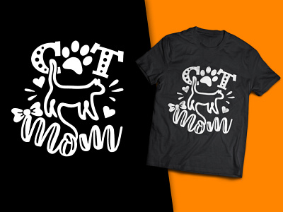 Cat Mom T-Shirt Design