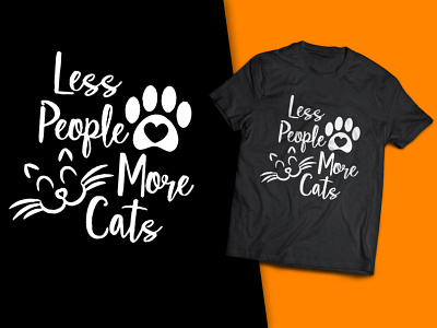 Fewer People More Cat T-Shirt Design t shirts for cat lovers