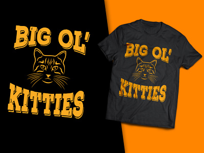 Big Ol' Kitties T-Shirt Design