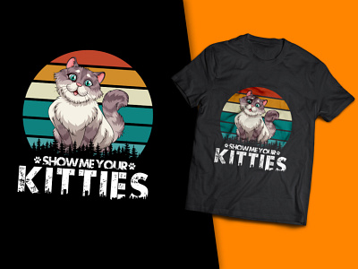 Show Me Your Kitties T-Shirt Design t shirts for cat lovers