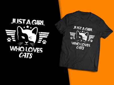 Just a Girl Who Loves Cats T-Shirt Design t shirts for cat lovers