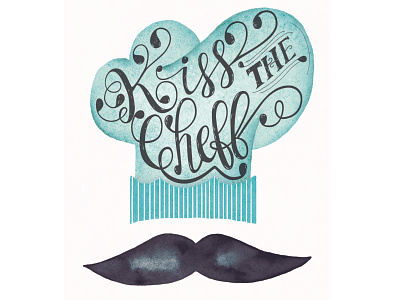 KISS THE CHEFF design digital art graphic design illustration lettering typography vector wacom