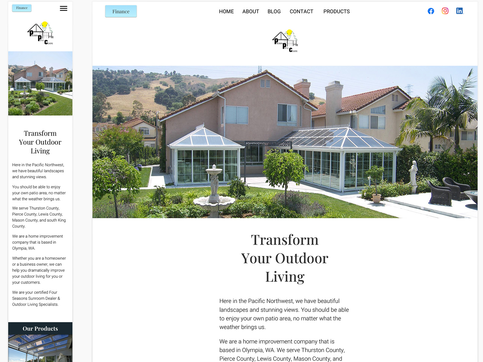 Precision Patio Covers New Design by Varial  Development on Dribbble