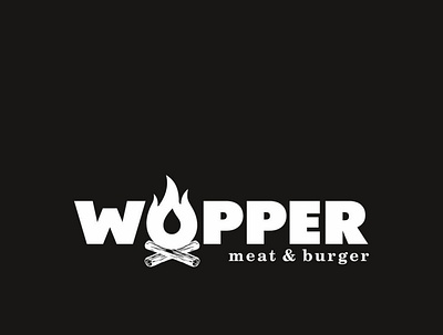 Logotype for Wopper branding burger design food logo vector