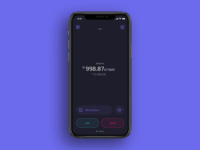 Transaction Details app apple crypto crypto wallet cryptocurrency flinto giggle grin ios app mobile ui uiux ux