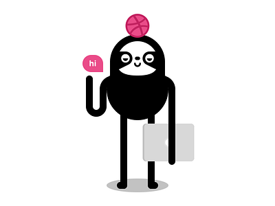 Weird dude incoming hello world illustration sloth