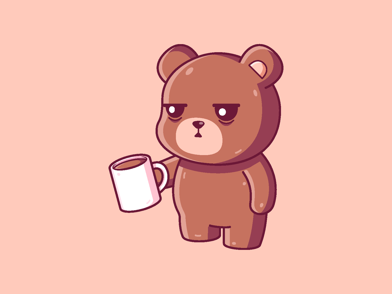 Brown Bear Coffee by Ardhsells on Dribbble