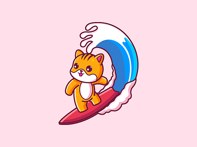 Cat Surfing