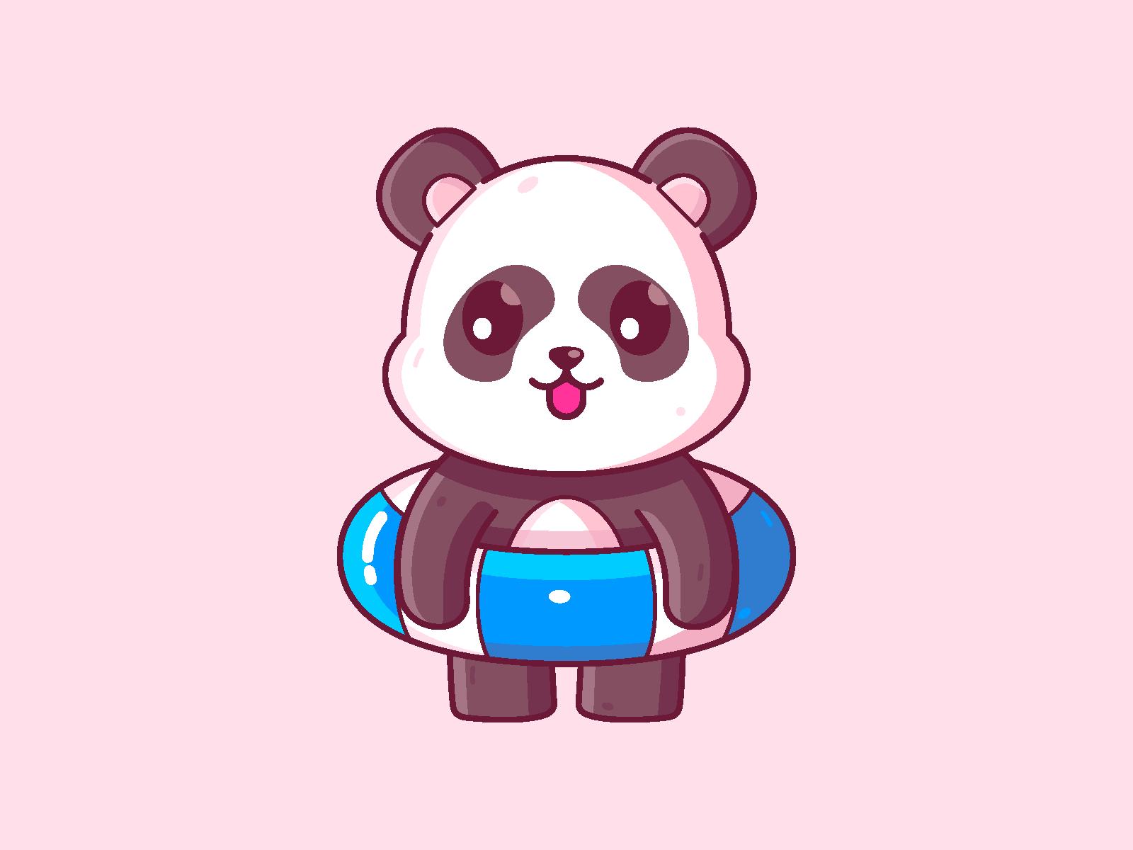 Panda Swimming Ring by Ardhsells on Dribbble