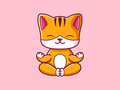 Cat Meditation animal cartoon cat character cute graphic design icon illustration meditation vector yoga