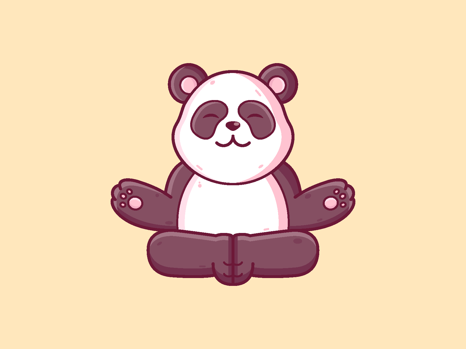 Panda Meditation by Ardhsells on Dribbble