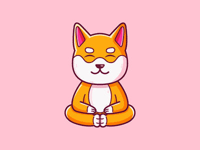 Shiba Inu Meditation animal cartoon character cute dog graphic design icon illustration meditation shiba inu vector