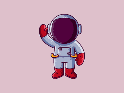 Astronaut Standing astronaut cartoon character cute graphic design icon illustration space vector