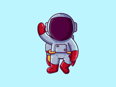 Astronaut Jetpack astronaut cartoon character cute graphic design icon illustration jetpack space vector