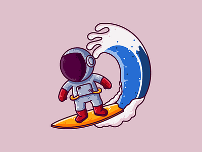 Astronaut Surfing