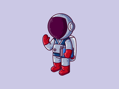Astronaut Student astronaut book cartoon character cute graphic design icon illustration school student vector
