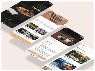 REVIEW COFFEE SHOP & RESERVATIONS booking branding chill coffee shop design home review ui ux visual