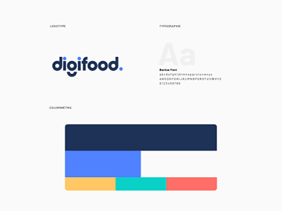 Digifood branding color design identity logo typography vector