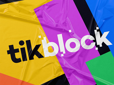Branding, Tikblock branding color design identity logo mockup typography vector
