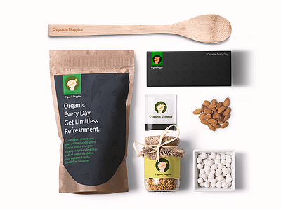 Organic Veggies Branding Mockup branding. mockups packaging