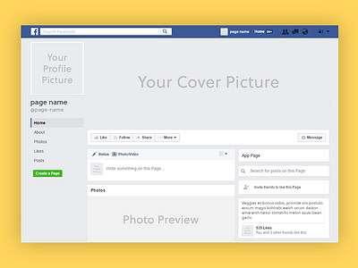 Facebook Page Mockup branding facebook free mockup mockup page psd showcase