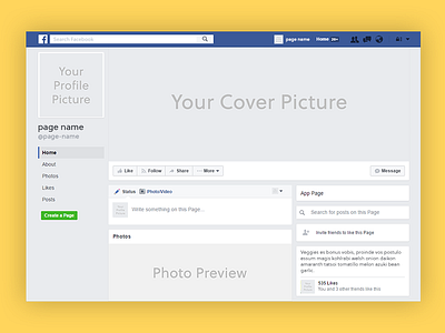 Facebook Page Mockup