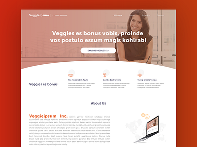 Veggies Website product website veggies web design website