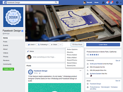 Facebook Filter Posts Feature facebook facebook design facebook pages feature filter news feed posts social media web design