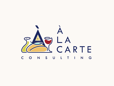 À la carte / logo design beverage logo chef chef logo consulting food logo lines restaurant