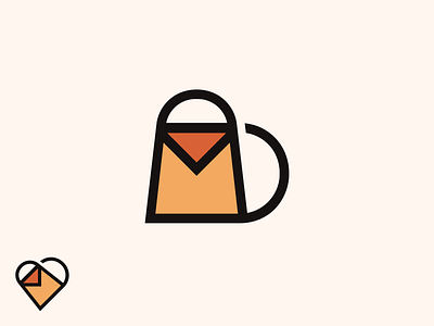LoveBags / logo design bags ecomerce heart lines logo love onlineshop simple