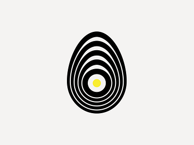 Egg Records black bold concept egg egg yolk eggs lines logo music records vinyl record yellow
