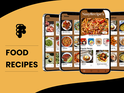 FoodRecipe's app branding design recipe recipeapp ui ux