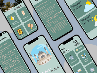 Dzikir&Doa app branding design doaapp dzikirapp ui