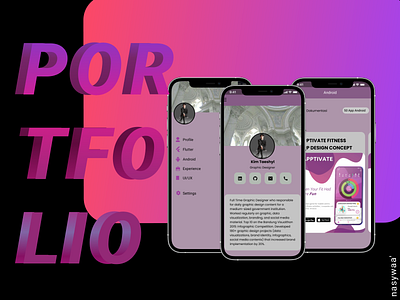 Portfolio app design figma portfolio ui