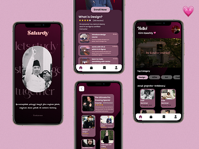 ꒷꒦Saturdy꒦꒷ app design education app educationsapp figma ui vector