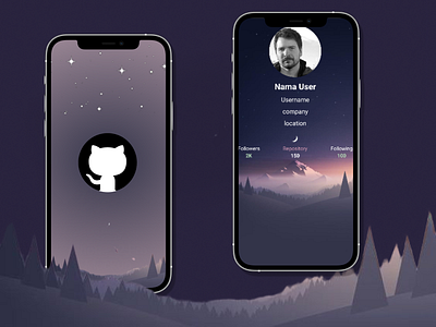Github App₊˚⊹꒷ android app android studio app design dicoding figma githubapp ui
