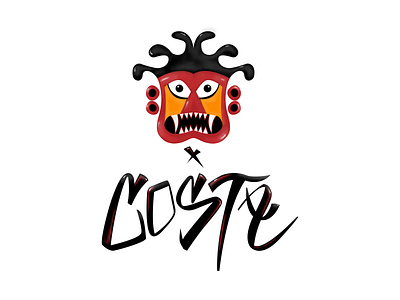 Costa brush character costa design illustration ink lettering perú