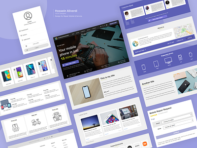 Mobile Repair landing page home page homepage landingpage mobile mobile site phone repair repair mobile ui ui for mobile ui for phone usa ux web webdesign تجربه کاربری رابط کاربری سایت طراحی سایت