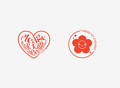 Pledge for Kindness adobeillustrator logo red teen vibrant youthful