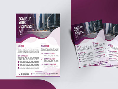 Purple Corporate Brochure brochure corporate design illustration purple vector